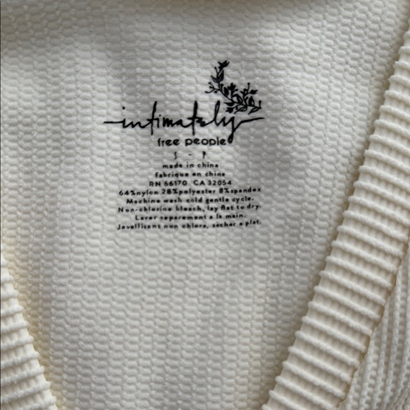 Free People Cream Ribbed Tank Top - Picture 3 of 3